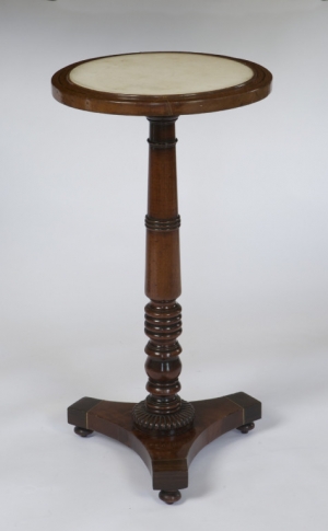 A Regency Brass Inlaid Mahogany Occasional Table